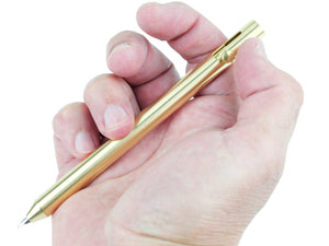 New - BOLT Retractable Nib Fountain Pen - Brass